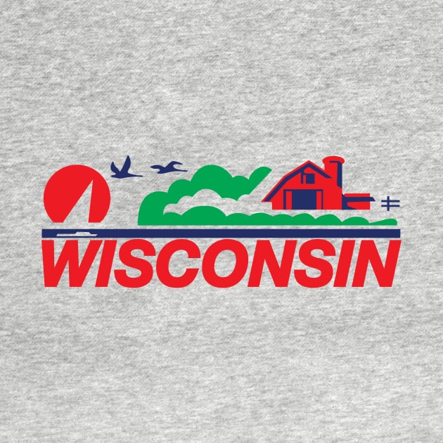 Wisconsin License Plate T-shirt Gift by KevinWillms1